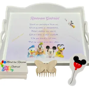 Set tăviță pentru tăierea moțului – Mickey Mouse